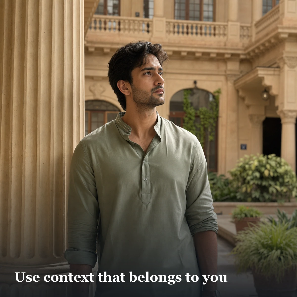 Traditional Indian clothing and architecture illustrating a locally relevant occasion-photo background