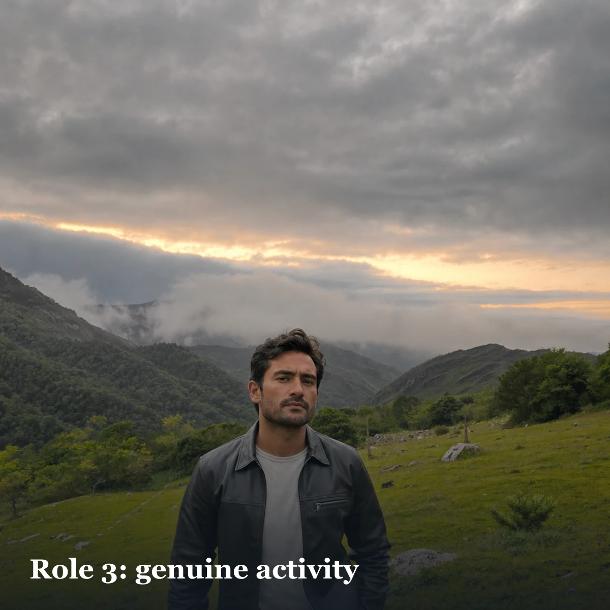 Outdoor nature portrait representing a truthful activity or environment photo role