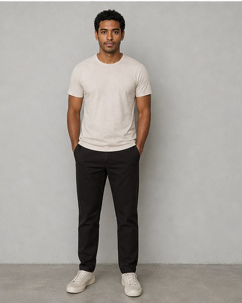 A full-body source photo illustrating a missing profile role